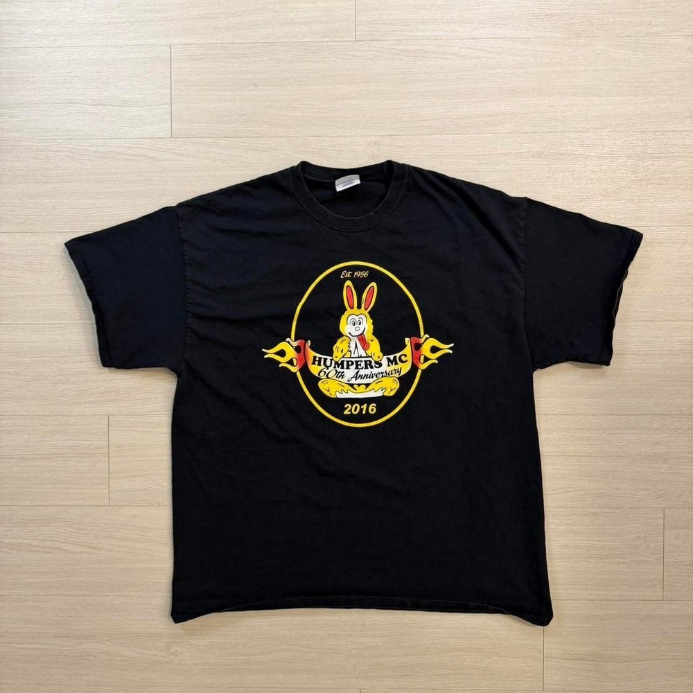 Humpers Motorcycle Club Anniversary Shirt Mens Size XXL Biker Vintage Black